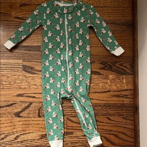 Lila and Hayes Holiday footless pajamas